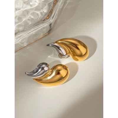 1 Pair Simple Style Classic Style Water Droplets 304 Stainless Steel Ear Studs