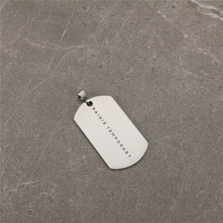 Jewelry Basic Classic Style Commute Letter Rectangle 304 Stainless Steel Pendant Necklace