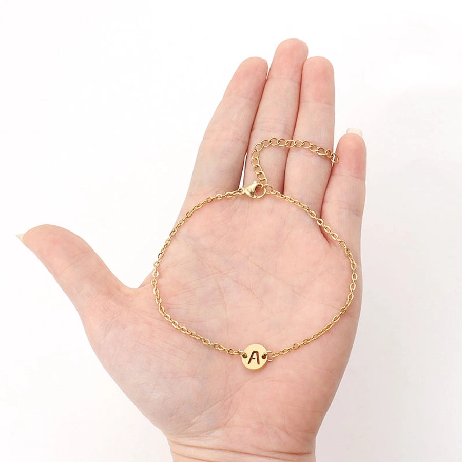 Elegant Simple Style Classic Style Letter 201 Stainless Steel 304 Stainless Steel Bracelets In Bulk