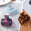 simple style color block acetic acid sheets carving hair claws 1 piece