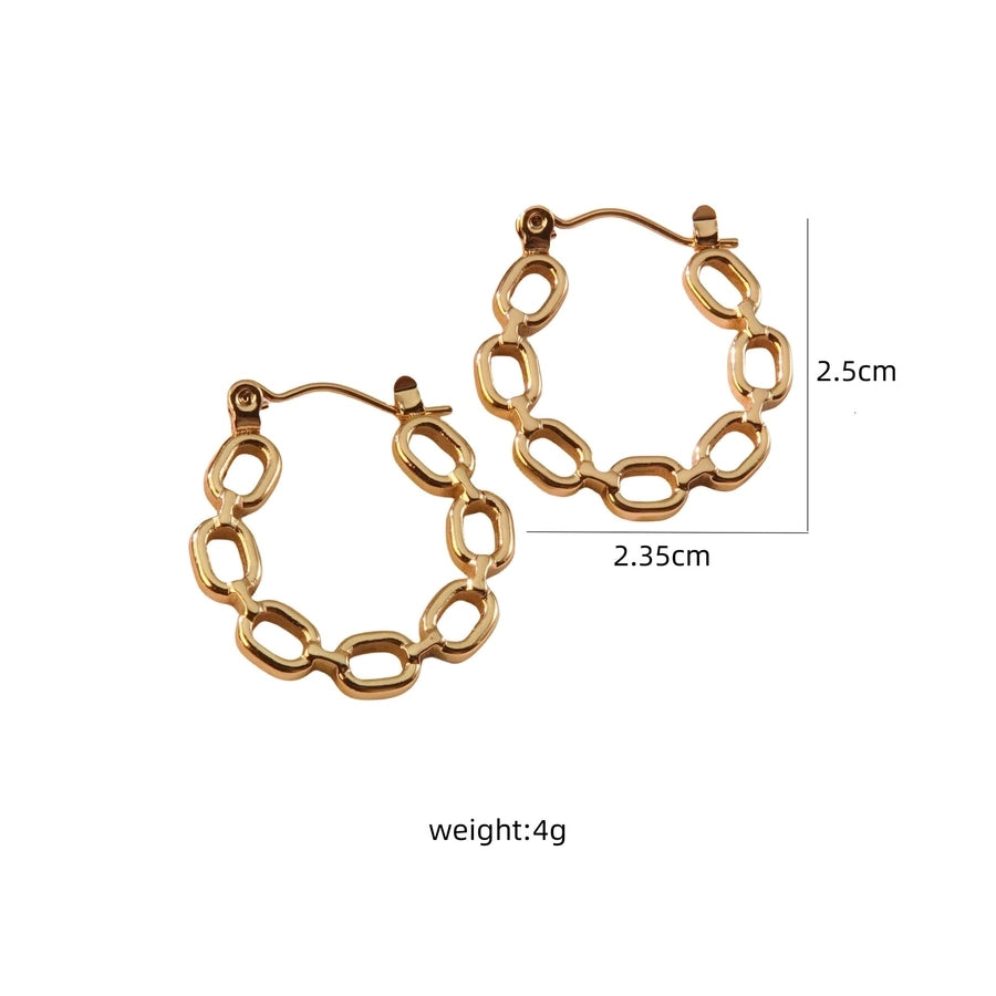 1 Pair Simple Style Classic Style Commute Geometric Heart Shape Strawberry Hollow Out 304 Stainless Steel Imitation Gold  Earrings Ear Studs