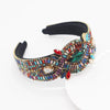 baroque style headband color rhinestone gem geometric prom catwalk hair ornament