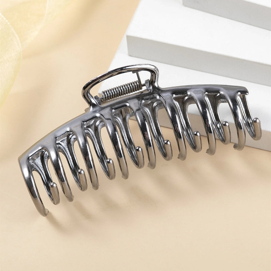 women's simple style geometric metal plating hair claws