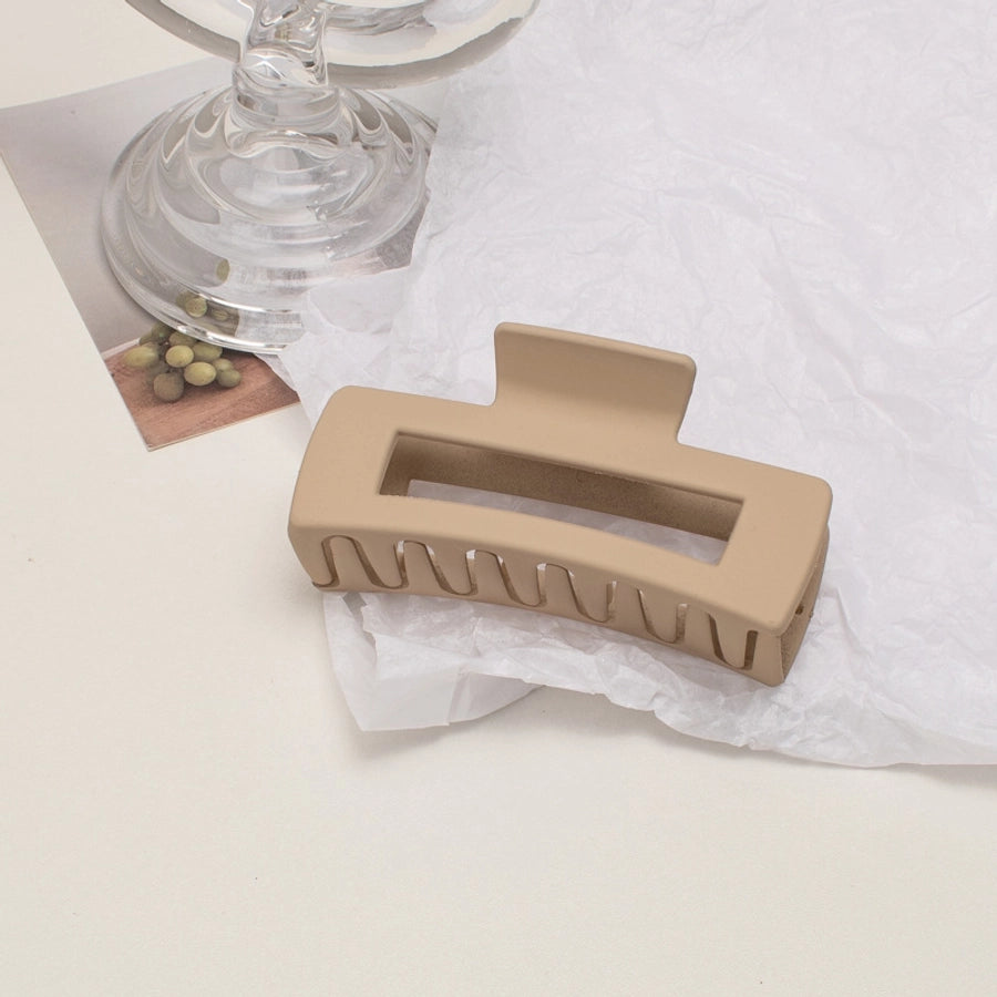 simple style solid color plastic resin spray paint hair clip 1 piece