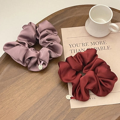 High-grade high-quality satin large intestine hair ring temperament fat intestine ring Korean style hair rope simple head rope women's headdress