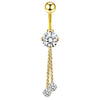 1 Piece Belly Rings Simple Style Shiny Round Heart Shape Bow Knot 316L Stainless Steel  Inlay Zircon
