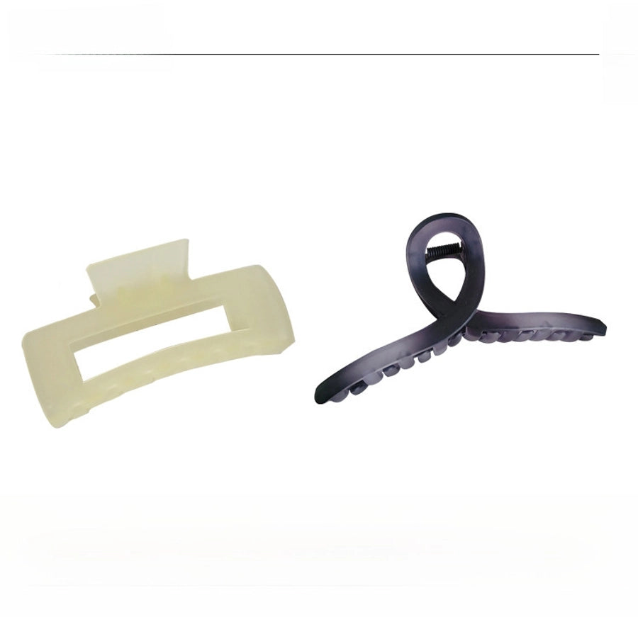 Korean-style Bright Face Non-scratch Disc Hair Clip Women's Large Frosted Elegant Shark Clip Back Head Hairpin Headwear Hair Clip