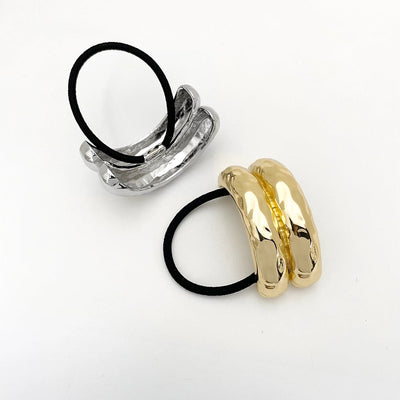 Women's Casual Simple Style Solid Color Alloy Elastic Band Hair Tie