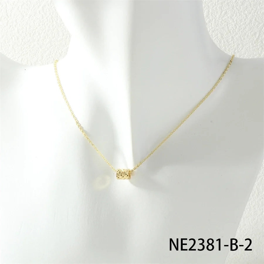 Jewelry Lady Simple Style Geometric Copper Zircon Necklace