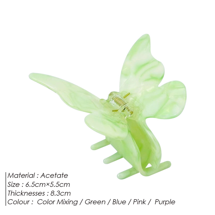 Women's Fairy Style Sweet Artistic Butterfly Acetic acid sheets Hair Claws