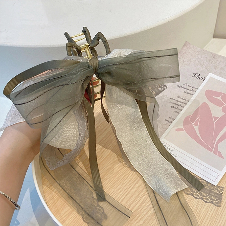 Women's Vintage Style Bow Knot Cloth Hair Claws