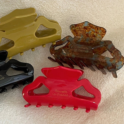 Korea imported France acetic acid grab clip hollow medium hair grab plate hair shark clip hairpin grab clip