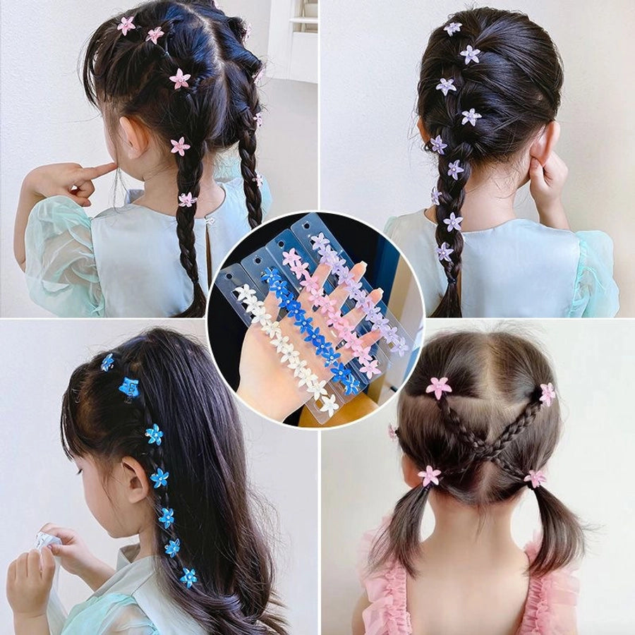 Children's Flower Small Grab Hair Accessories Girl's Braided Hair Buckle Head Flower Little Girl's Mini Grab Small Hairpin Headwear