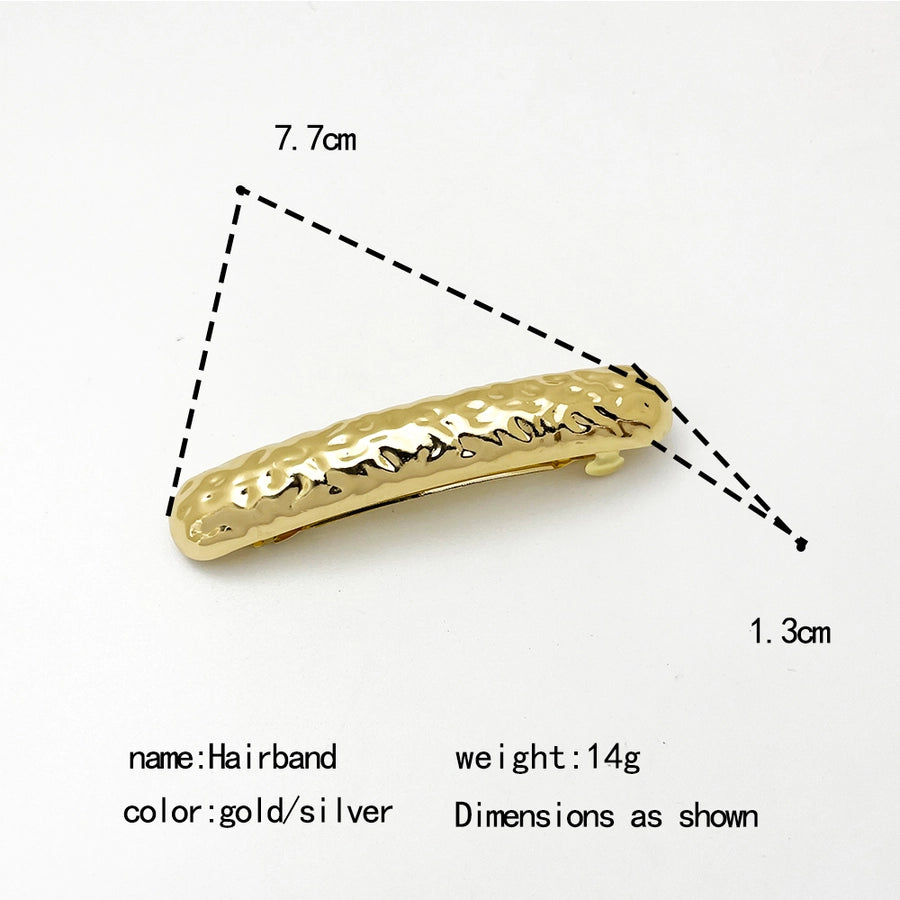 Women's Casual Elegant Simple Style Solid Color Rectangle Alloy Hair Clip