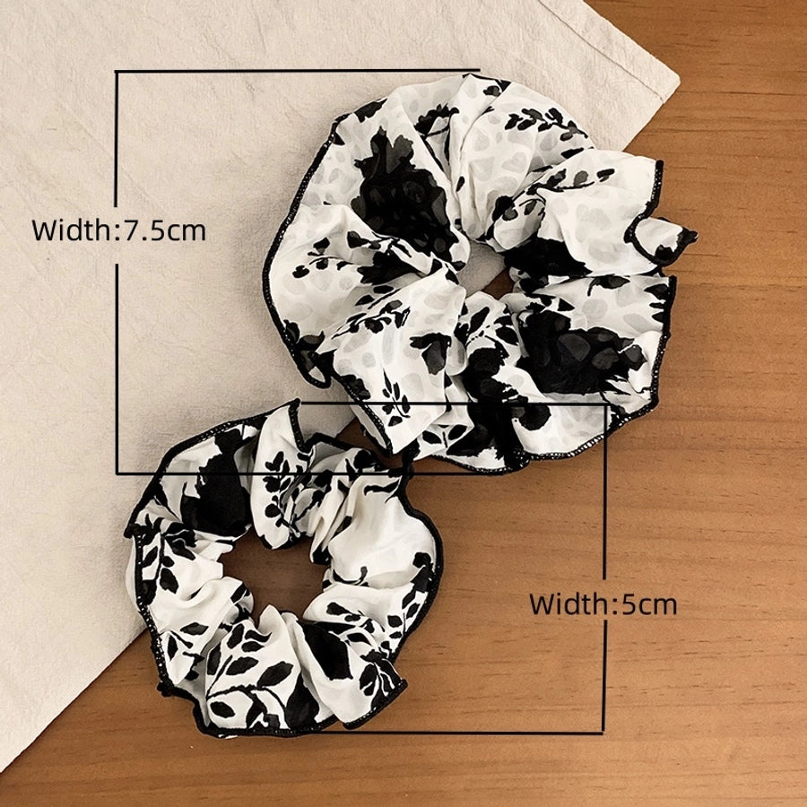 Miaode Summer Ink Painting Printing Piping Sausage Ring Head Accessories French Elegant Gentle Temperament Head Rope Rubber Band