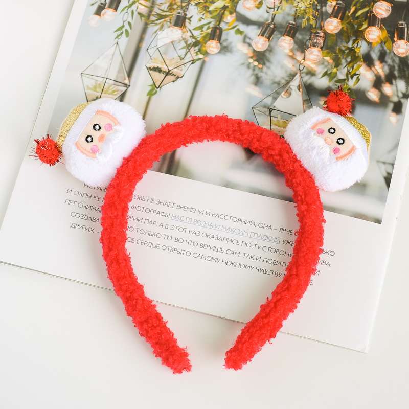 Christmas Fashion Women'S Antlers Flocking Handmade Hair Band