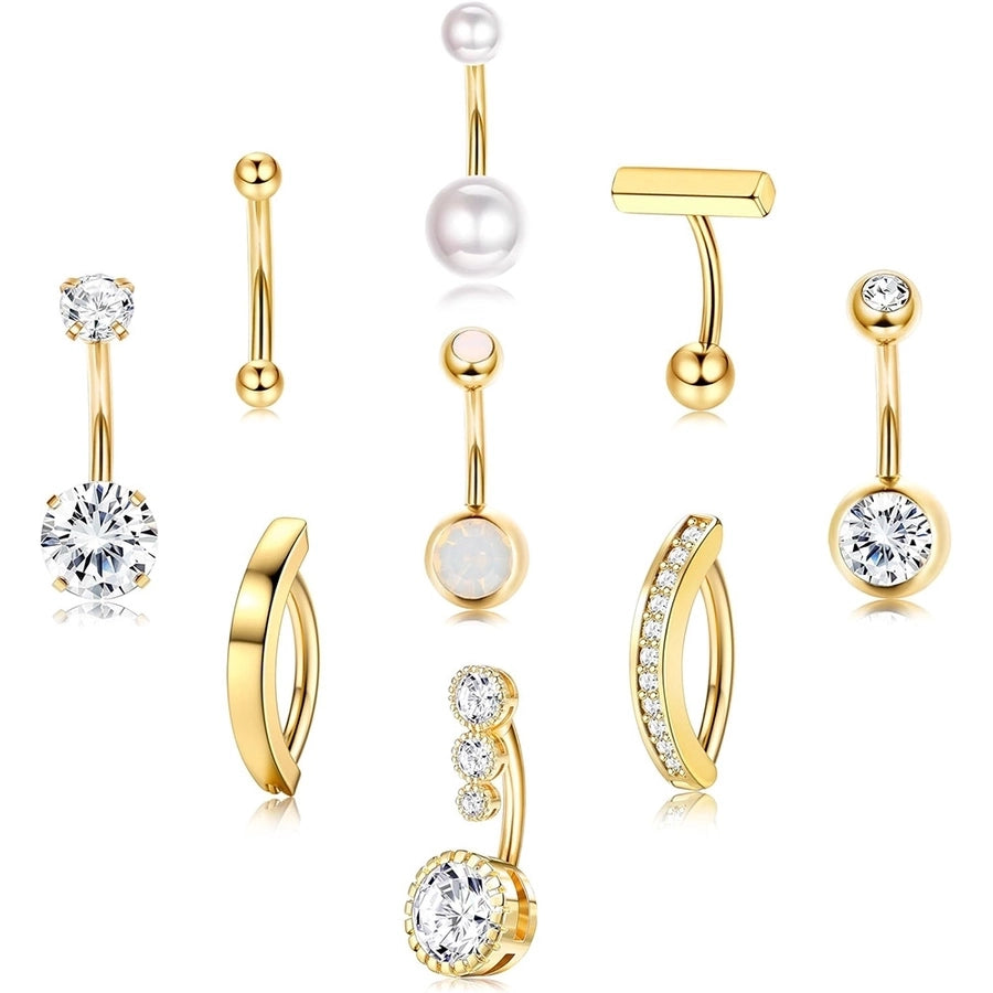 1 Piece 1 Set Belly Rings Simple Style Geometric Heart Shape 316 Stainless Steel  Plating