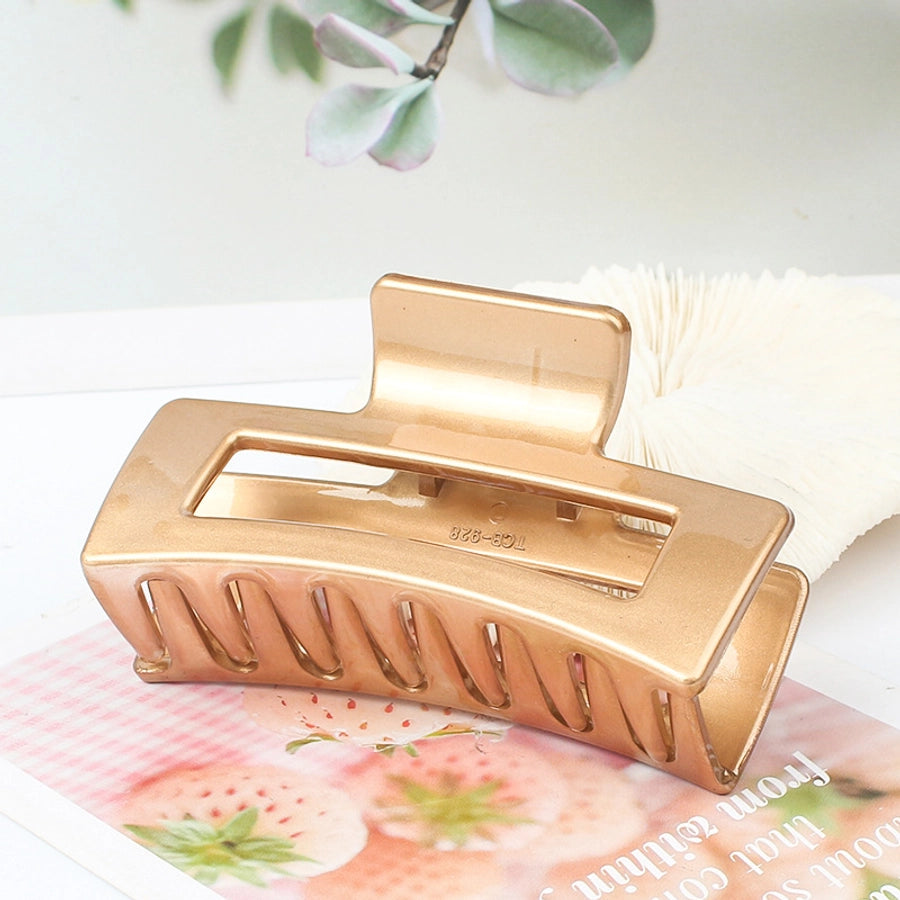 simple style rectangle arylic plating hair claws 1 piece