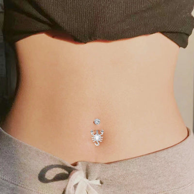 1 Piece Belly Rings Glam Shiny Butterfly Pure Titanium Aluminium Alloy Zircon 14K Gold Plated White Gold Plated