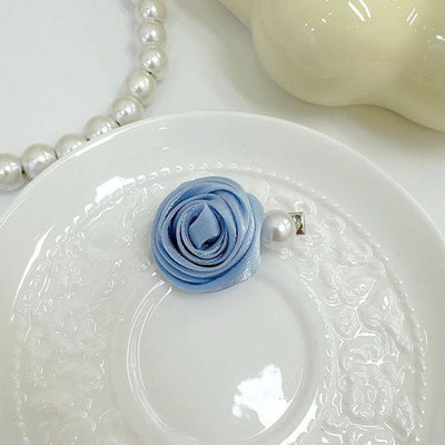 Korean Style Gentle Flower Small Hairpin Female Niche Design Summer  Head Clip Light Luxury High-end Headwear