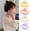 New Arrival Square Grip Spring/Summer Cream Color Shark Clip Female Back Head Updo Hair Clip