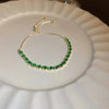 sweet colorful rectangle copper inlay zircon bracelets