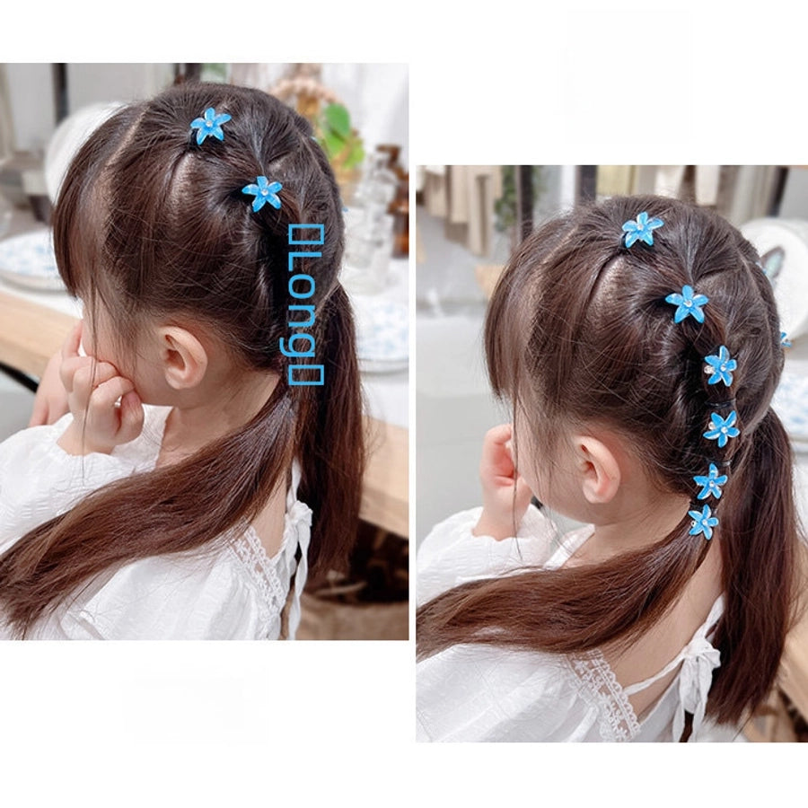 Children's Flower Small Grab Hair Accessories Girl's Braided Hair Buckle Head Flower Little Girl's Mini Grab Small Hairpin Headwear