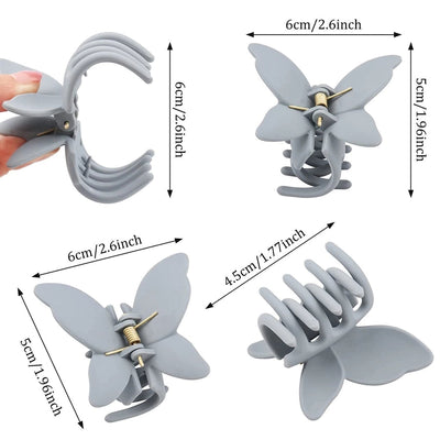 fashion butterfly plastic stoving varnish hair claws 1 piece