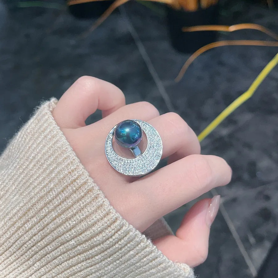 Wholesale Jewelry Glam Shiny Geometric Copper Plating Open Rings