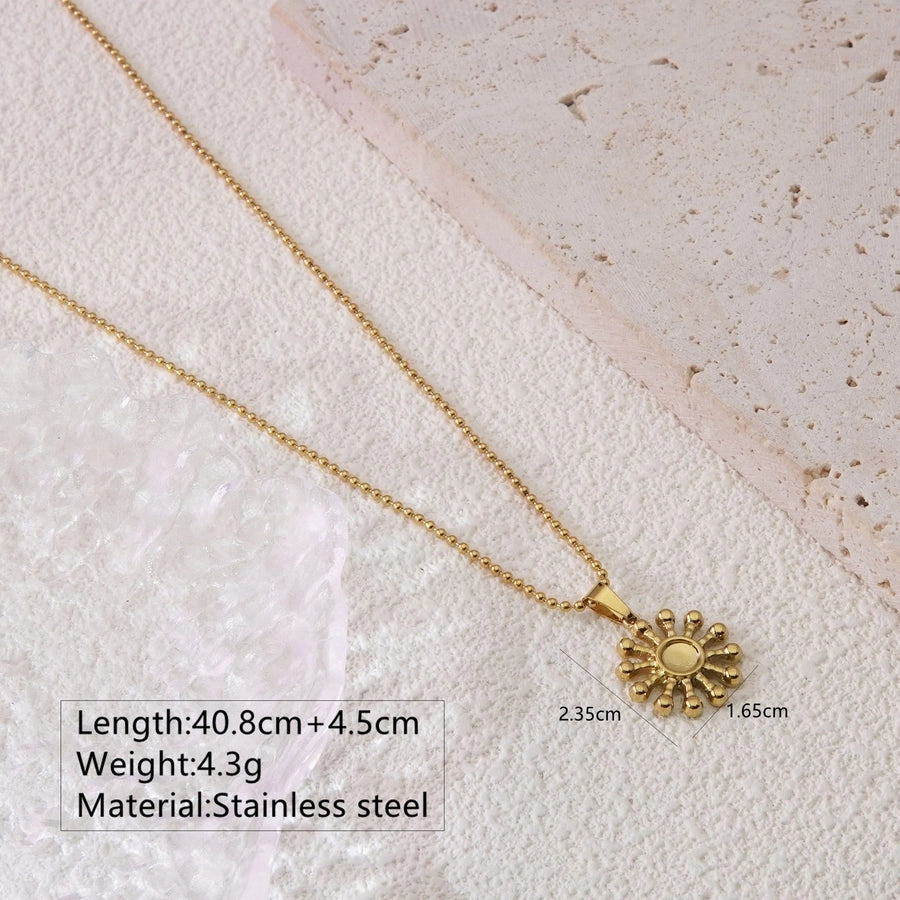 Jewelry Sweet Simple Style Christmas Tree Snowflake 304 Stainless Steel 18K Gold Plated Plating Pendant Necklace