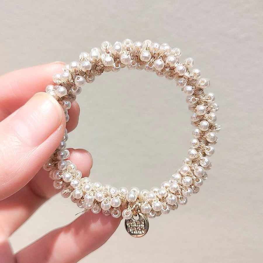 simple style crystal glass hair tie