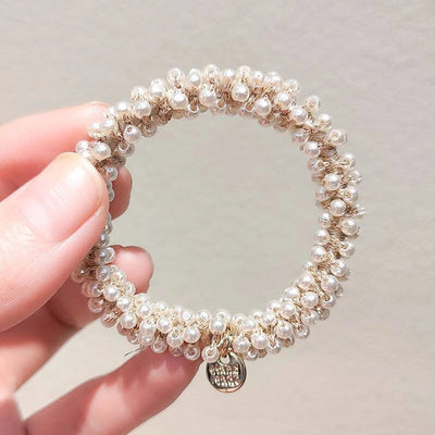 simple style crystal glass hair tie