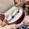 Copper Inlay Water Droplets Heart Shape Rectangle Artificial Gemstones Bracelets