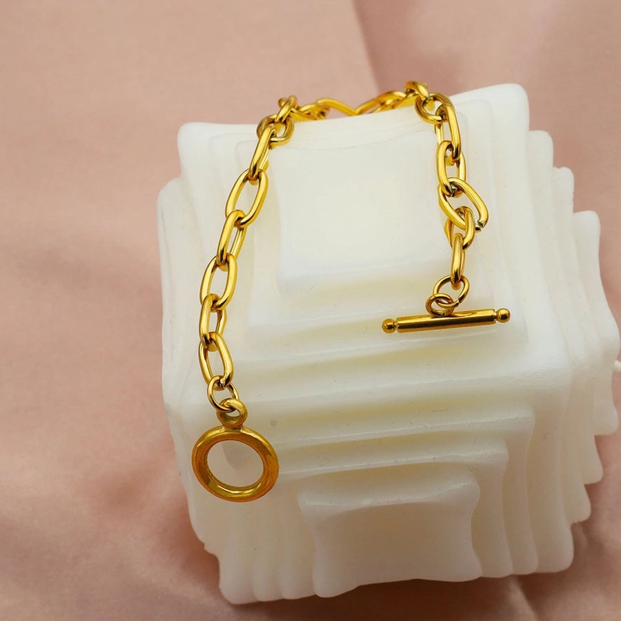 Elegant Classic Style Geometric 304 Stainless Steel Bracelets In Bulk