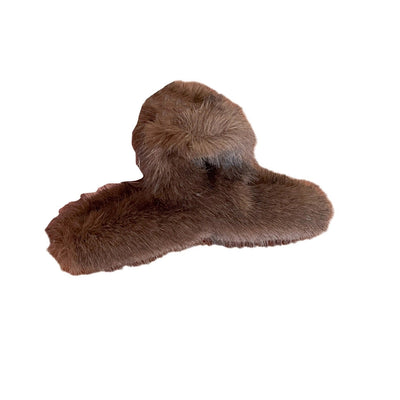 Korean Style Large Mink Fur Grip Women's New Autumn and Winter Hair Volume Shark  Former Red Hot Design Niche Barrettes