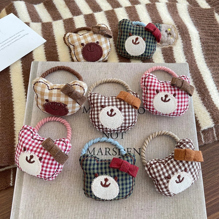 Cute Women's Girl'S Bear Cloth Hair Tie