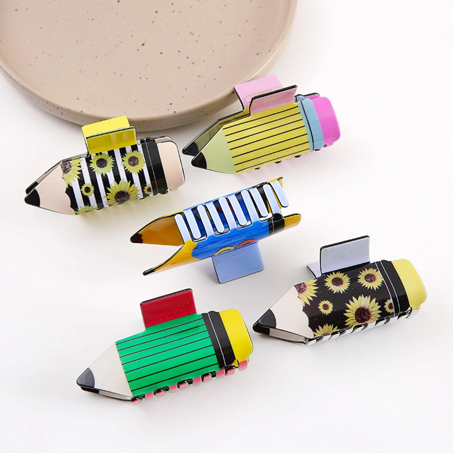 Women's Casual Geometric PVC Hair Claws