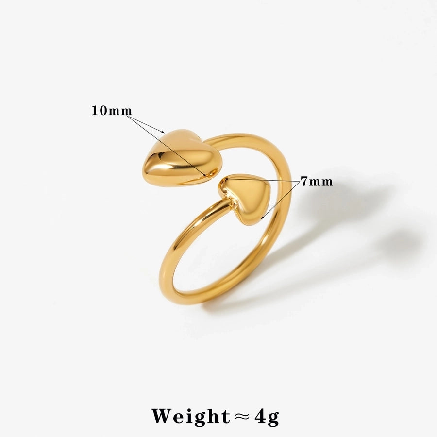 Jewelry Modern Style Artistic Solid Color 304 Stainless Steel 16K Gold Plated White Gold Plated Gold Plated Plating Rings