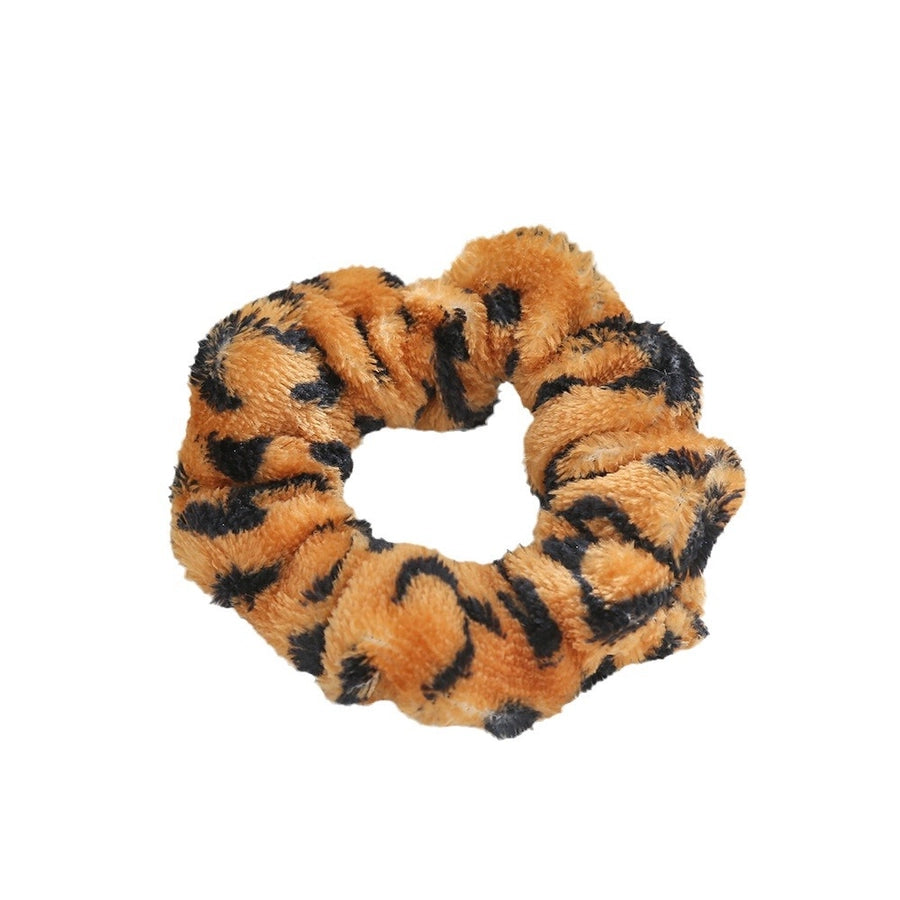 cute sweet color block cloth rib-knit hair tie