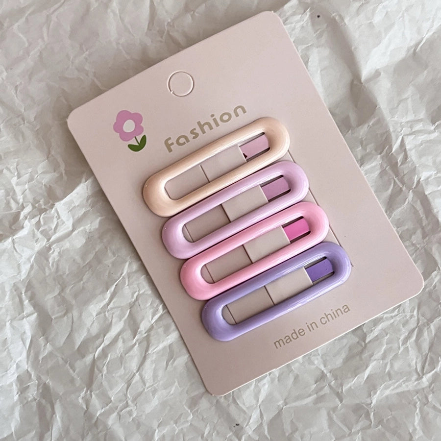 pink series bb hairpin female forehead star broken hair bangs side clip sweet girl small hairpin hair accessories