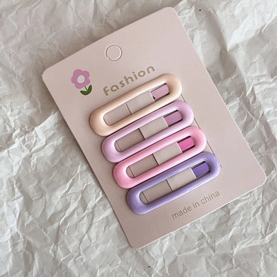 pink series bb hairpin female forehead star broken hair bangs side clip sweet girl small hairpin hair accessories