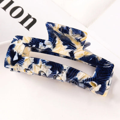 simple style color block acetic acid sheets carving hair claws 1 piece