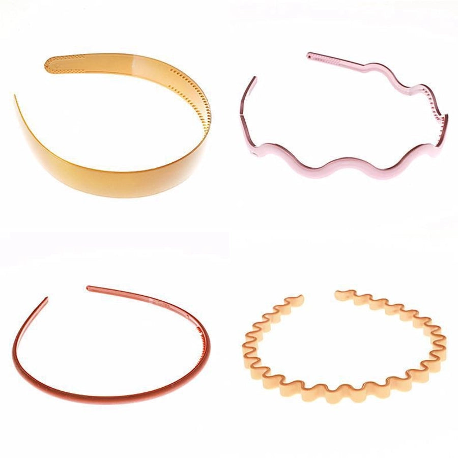 fashion waves solid color plastic hair band 1 piece