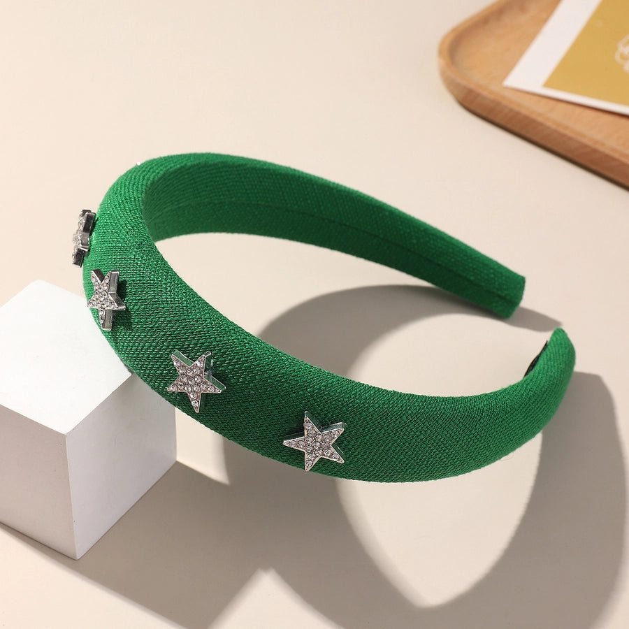 Women's Fairy Style Korean Style Star Cloth Inlay Artificial Rhinestones Hair Band