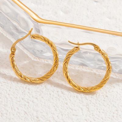 1 Pair Elegant Solid Color Plating Inlay 304 Stainless Steel Pearl 18K Gold Plated Earrings Ear Studs