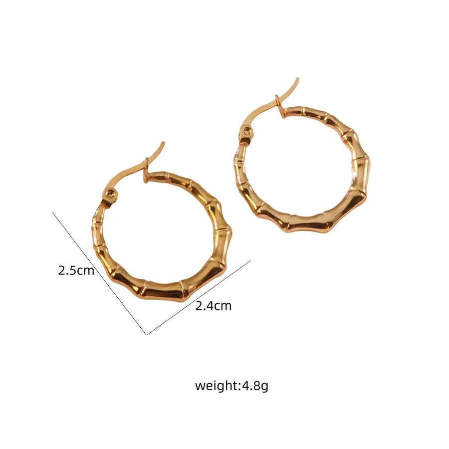 1 Pair Simple Style Classic Style Commute Geometric Heart Shape Strawberry Hollow Out 304 Stainless Steel Imitation Gold  Earrings Ear Studs