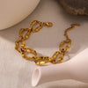 IG Style Classic Style Geometric 304 Stainless Steel 18K Gold Plated Bracelets In Bulk