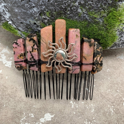 fashion sun crown crystal insert comb 1 piece