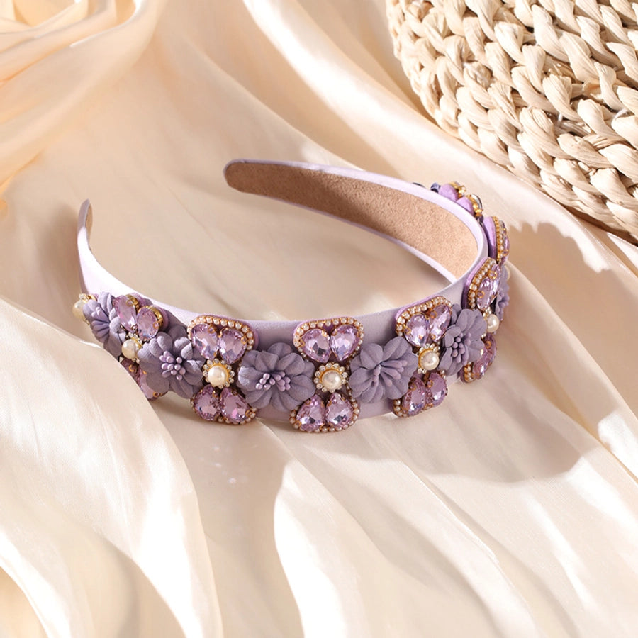 fashion geometric cloth handmade rhinestones hair band 1 piece