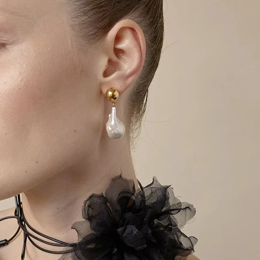 1 Pair Simple Style Classic Style Geometric 304 Stainless Steel Drop Earrings